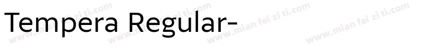 Tempera Regular字体转换